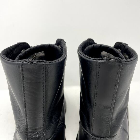 Doc Martens Combs Leather Black Combat Boots 10M/11L 8 Eye - Picture 7 of 10